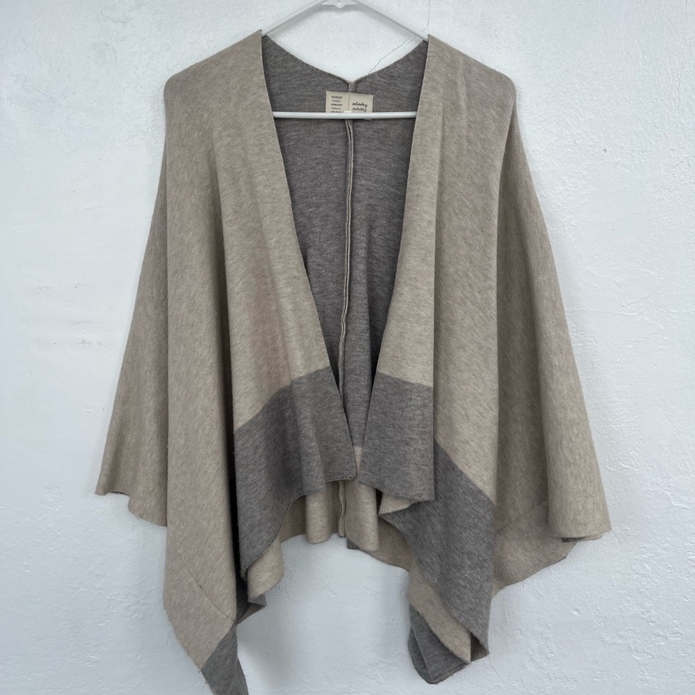 Anthropologie Colorblock drape sweater shawl (one size)